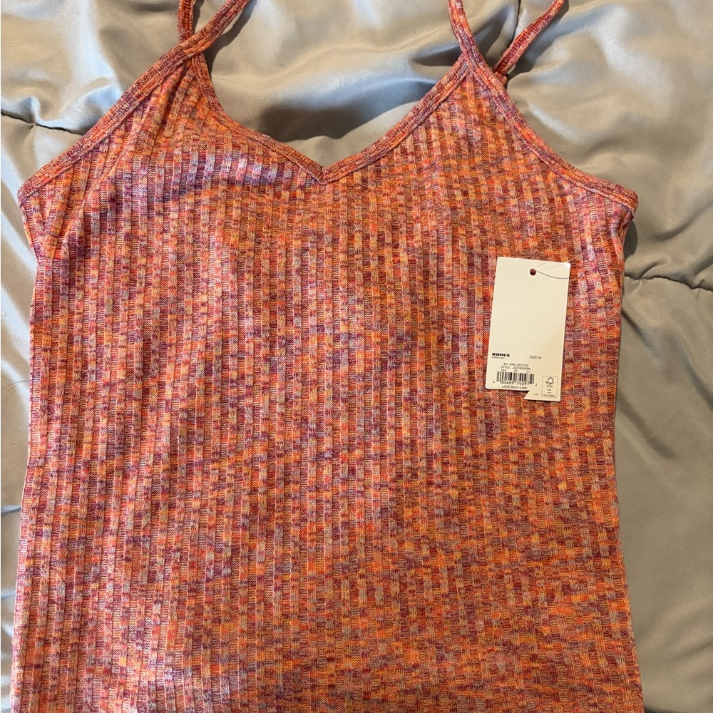 Junior’s Multicolor Ribbed Tank Top